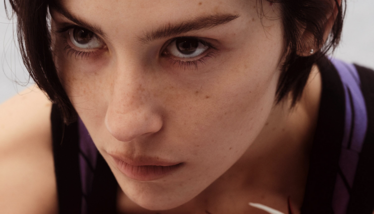 Gracie Abram's face shot up close for her third album cover, "Daughter From Hell,"